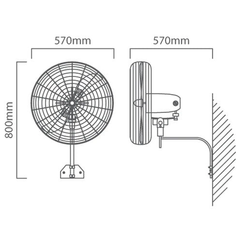 EUROLUX F34 WALL FAN